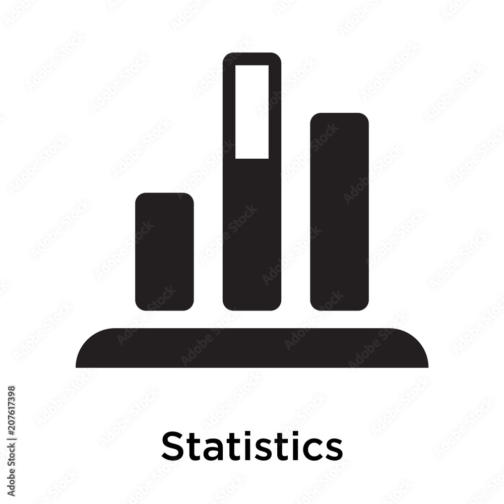 Statistics Silhouette icon vector sign and symbol isolated on white background, Statistics Silhouette logo concept Statistics Silhouette icon vector sign and symbol isolated on white background, Statistics Silhouette logo concept
