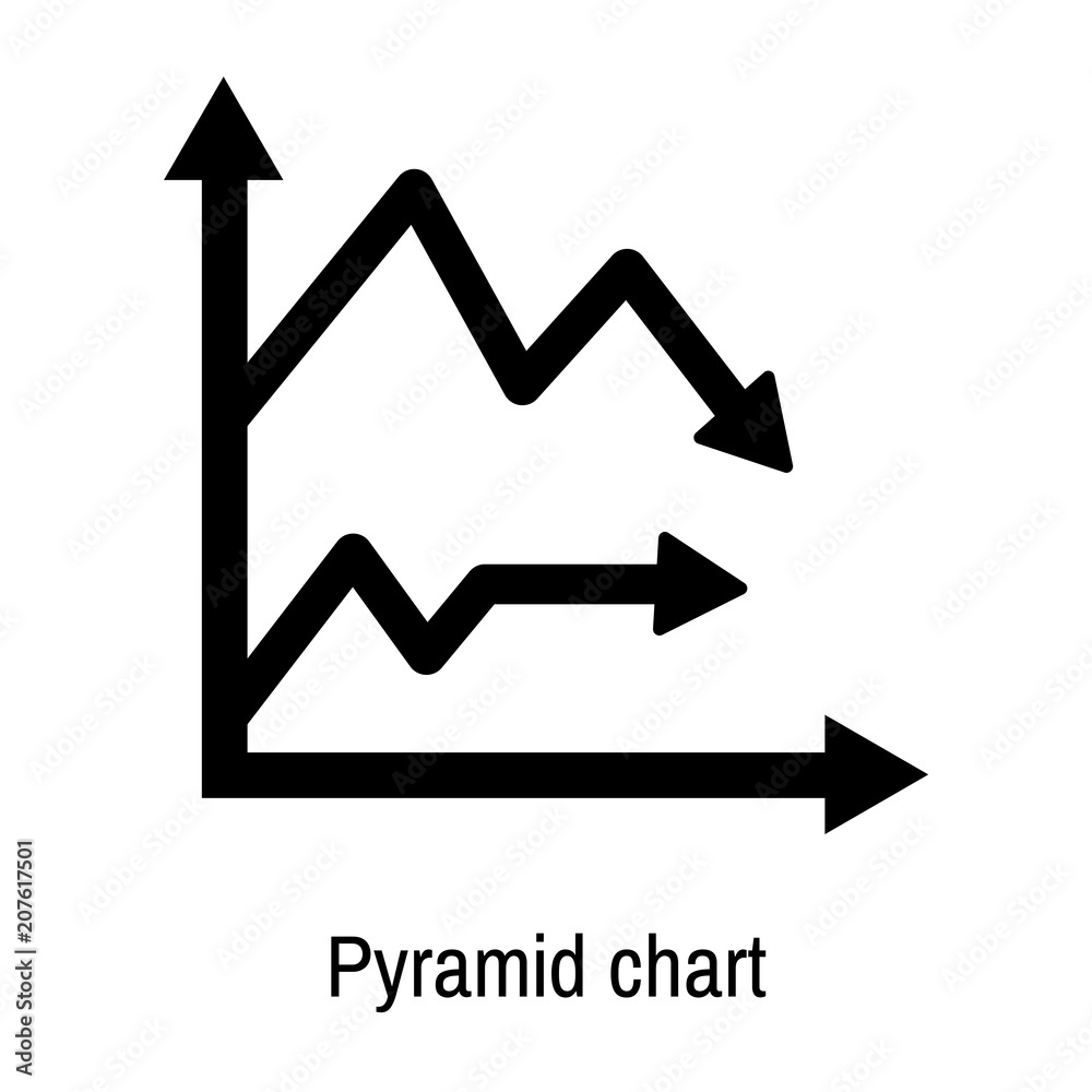 Pyramid chart icon vector sign and symbol isolated on white background, Pyramid chart logo concept Pyramid chart icon vector sign and symbol isolated on white background, Pyramid chart logo concept