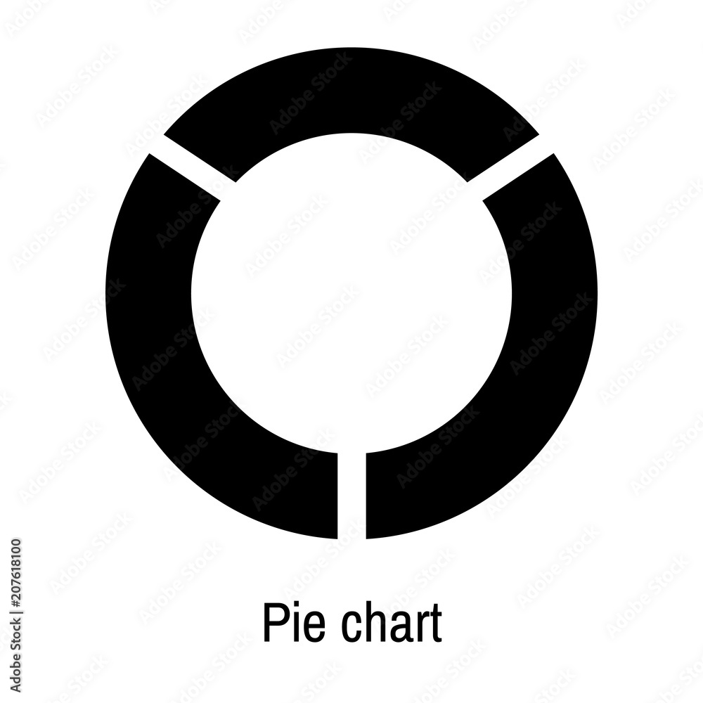 Pie chart icon vector sign and symbol isolated on white background, Pie chart logo concept Pie chart icon vector sign and symbol isolated on white background, Pie chart logo concept