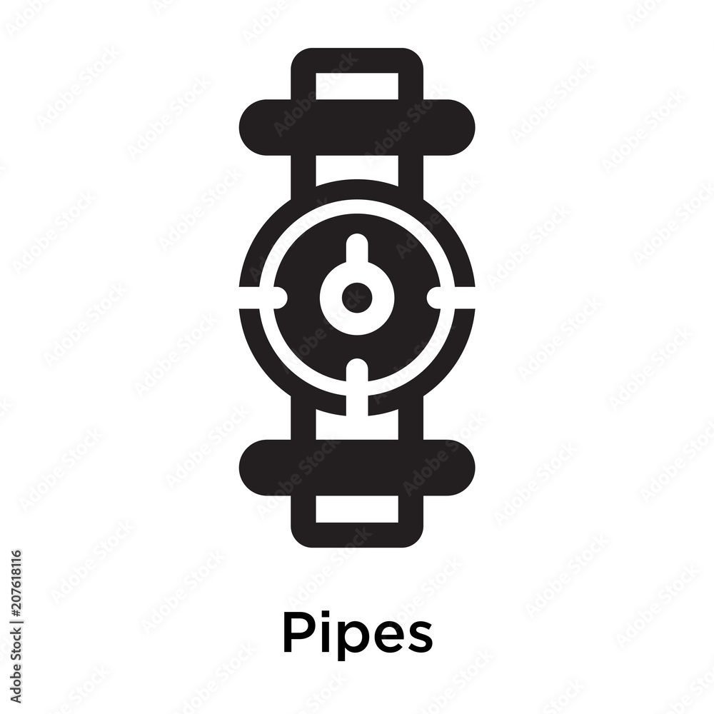 Pipes icon vector sign and symbol isolated on white background, Pipes logo concept