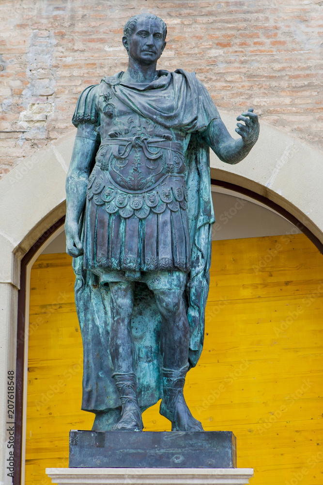 Monument of Julius Caesar in Rimini City