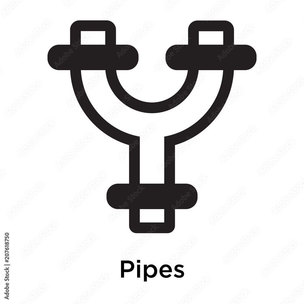 Pipes icon vector sign and symbol isolated on white background, Pipes logo concept
