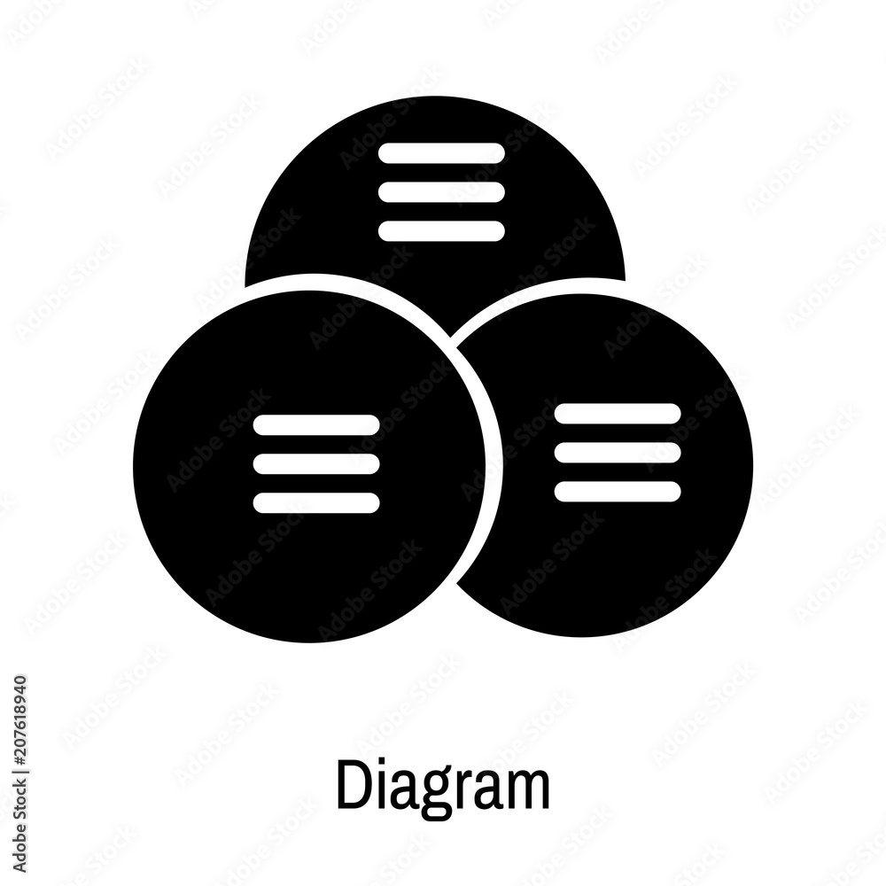 Diagram icon vector sign and symbol isolated on white background, Diagram logo concept Diagram icon vector sign and symbol isolated on white background, Diagram logo concept