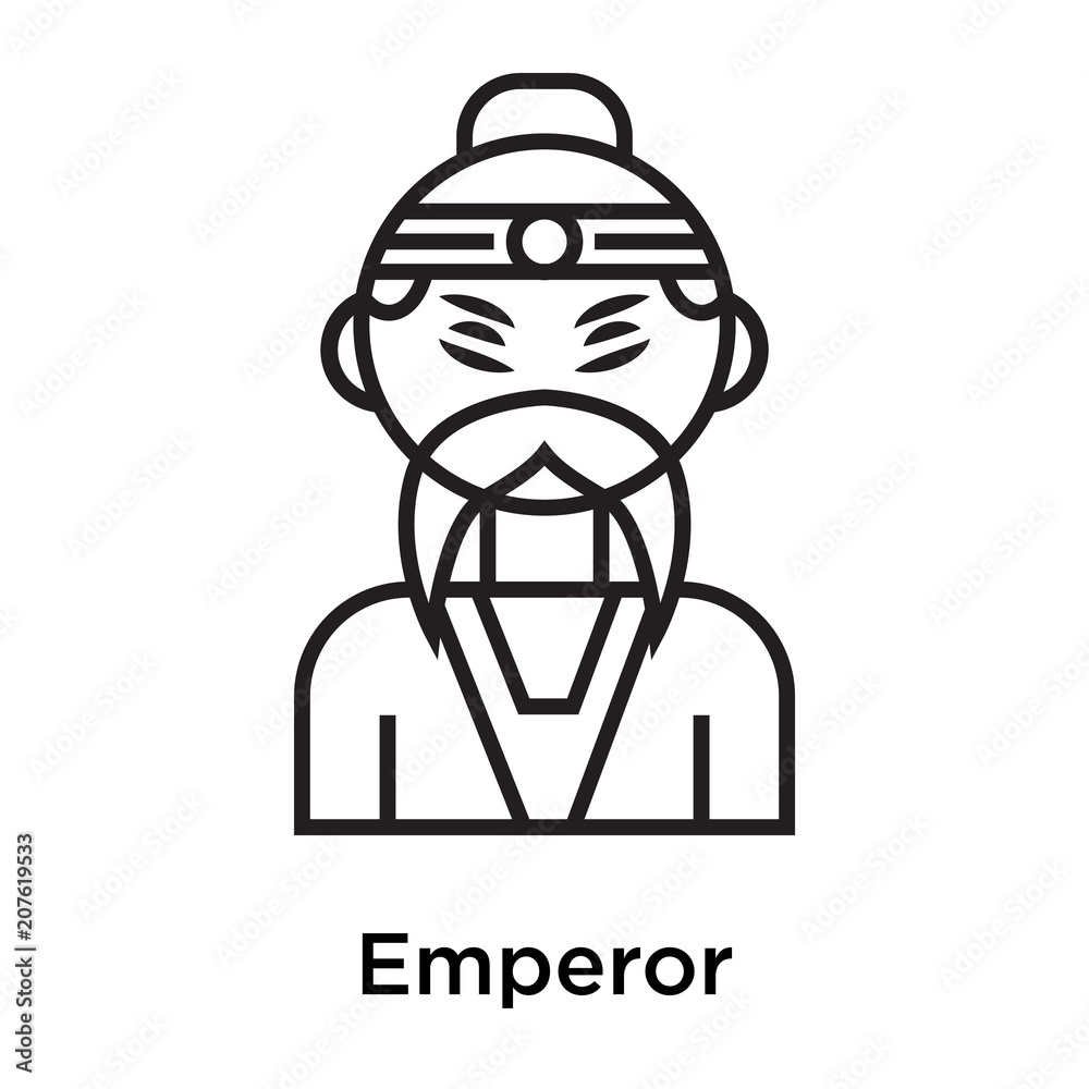 Emperor icon vector sign and symbol isolated on white background Emperor icon vector sign and symbol isolated on white background