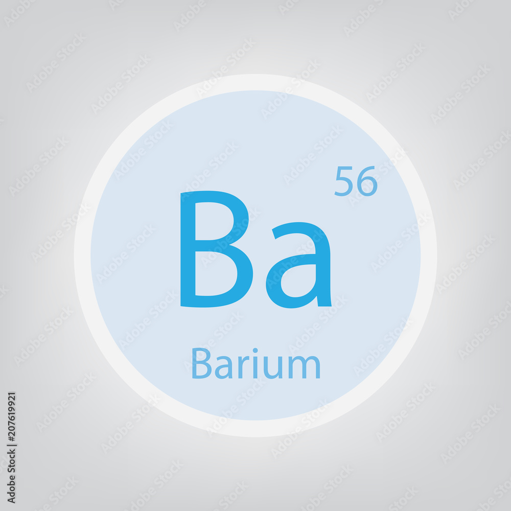 Barium Ba chemical element icon- vector illustration Barium Ba chemical element icon- vector illustration