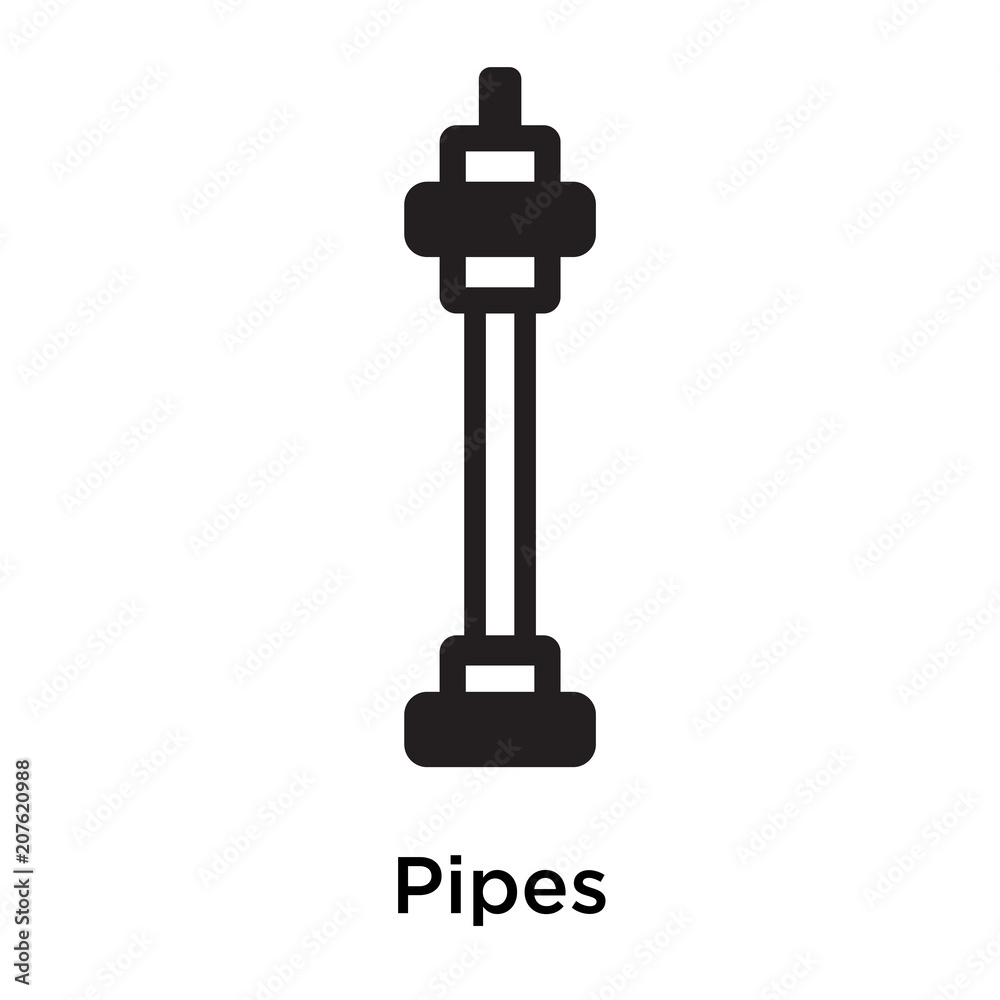 Pipes icon vector sign and symbol isolated on white background, Pipes logo concept Pipes icon vector sign and symbol isolated on white background, Pipes logo concept