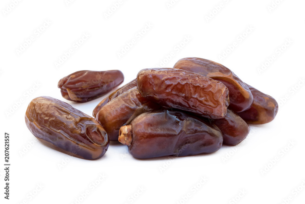 Dried sweet dates isolated on a white background Dried sweet dates isolated on a white background