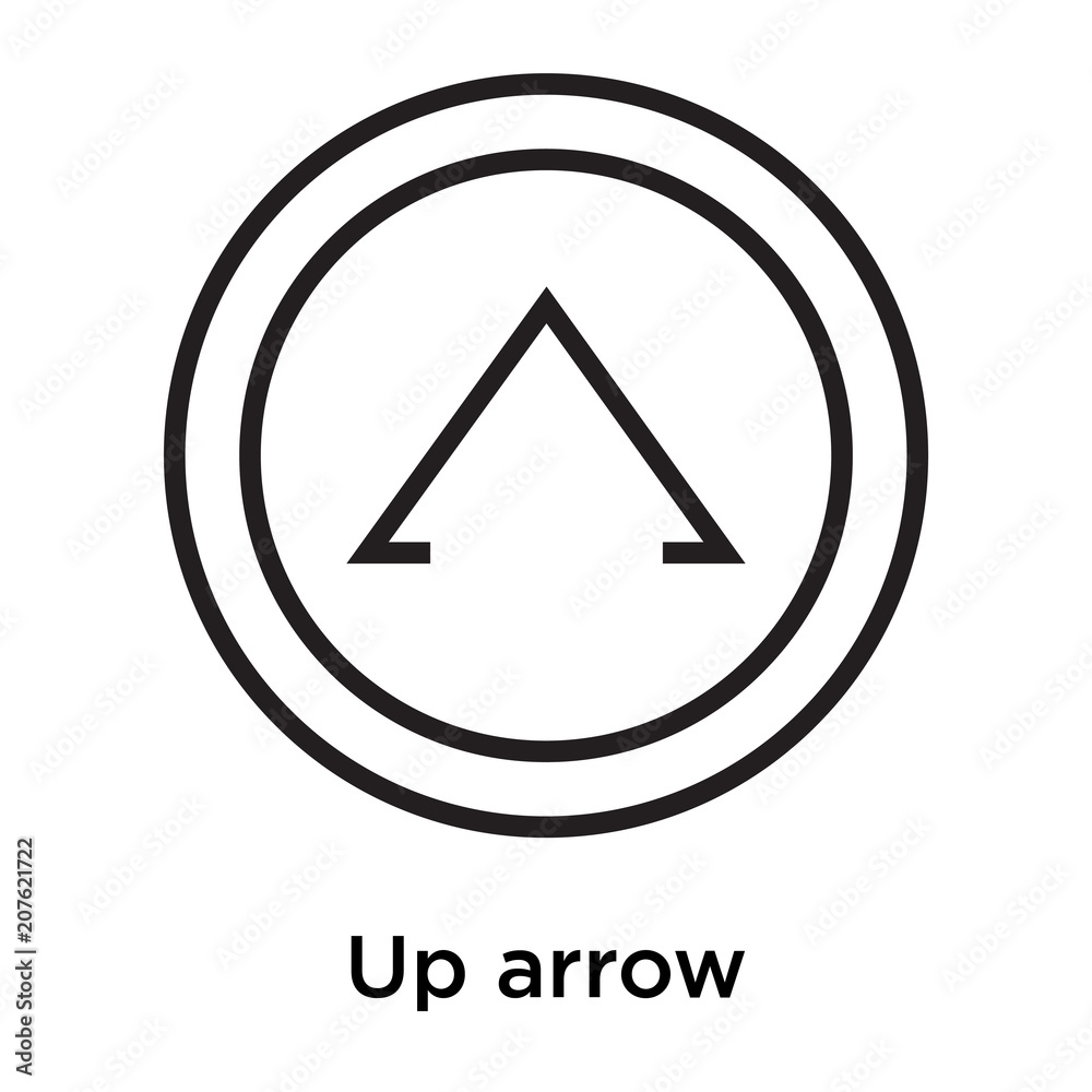 Up arrow icon vector sign and symbol isolated on white background, Up arrow logo concept Up arrow icon vector sign and symbol isolated on white background, Up arrow logo concept