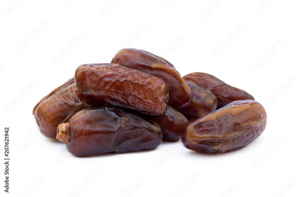 Dried sweet dates isolated on a white background Dried sweet dates isolated on a white background