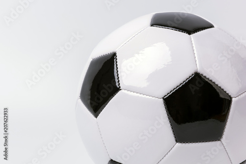Closeup of football isolated on a white background