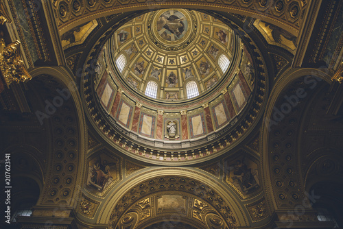 Dome of the Saint Stephen Basilica in Budapest