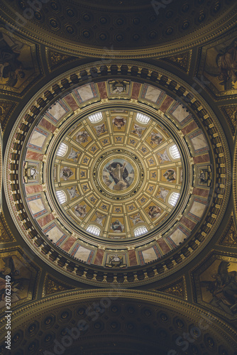 Interior of Roman catholic church dome