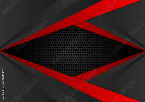 Vector red and black color geometric abstract background EPS10