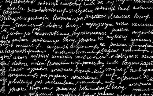 Abstract vector seamless pattern with handwritten text, "chalk writings on blackboard" effect