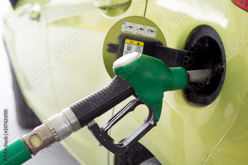 Car refueling on a petrol station