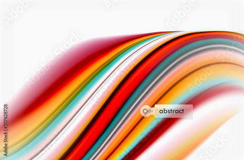 Rainbow color waves  vector blurred abstract background