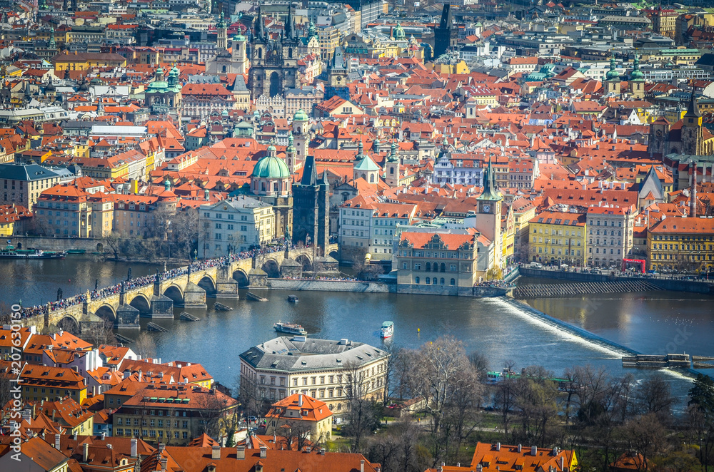 streets of Prague - panoramic view