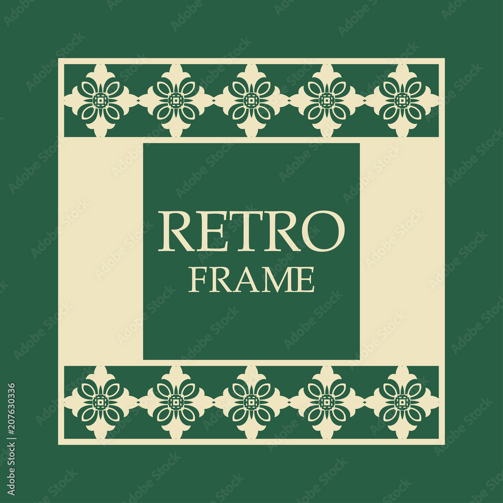 Retro ornamental frame