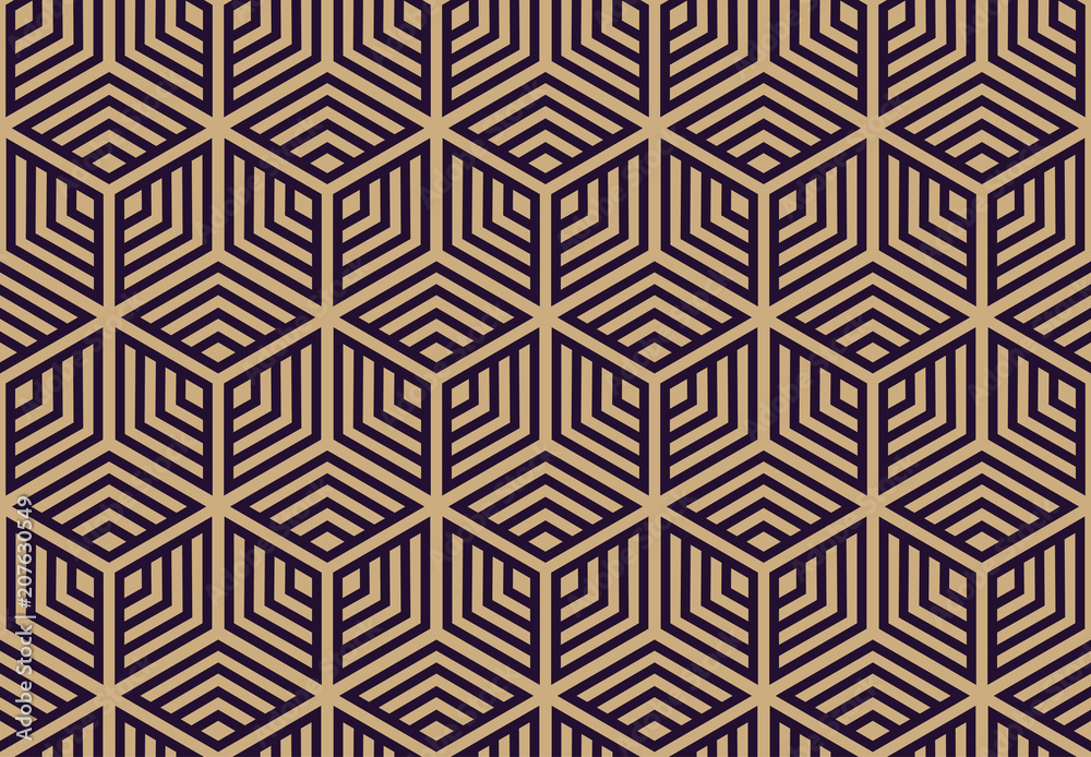 Vector seamless pattern. Modern stylish texture. Repeating geometric background. Linear graphic design.