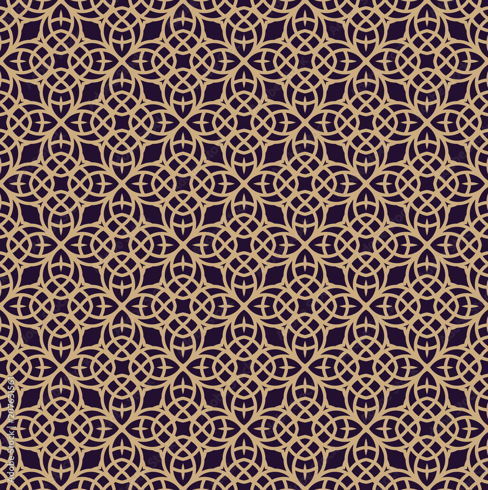 Vector seamless pattern. Modern stylish texture. Geometric linear ornament.