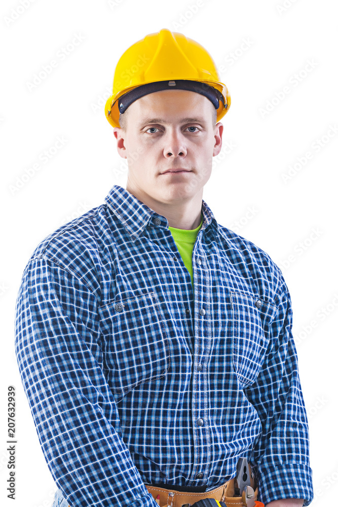 construction worker on white backgrund construction worker on white backgrund