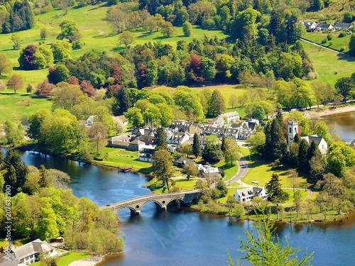 A scenic image of  River Tay in Perthshire, Scotland.