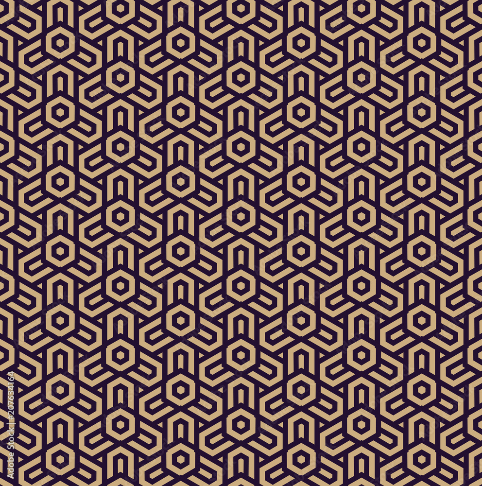 Vector seamless pattern. Modern stylish texture. Repeating geometric background. Linear graphic design.