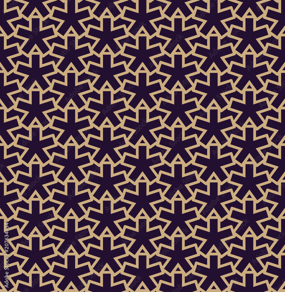 Vector seamless pattern. Modern stylish texture. Repeating geometric background. Linear graphic design.