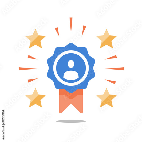 Talent award, employee of the month, outstanding achievement, first place winner, reward for good work, successful person