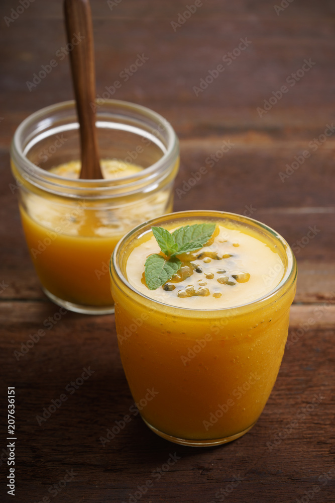 mango and passion fruit smoothie mango and passion fruit smoothie