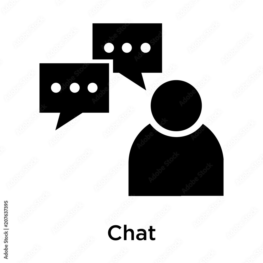 Chat icon vector sign and symbol isolated on white background, Chat logo concept Chat icon vector sign and symbol isolated on white background, Chat logo concept
