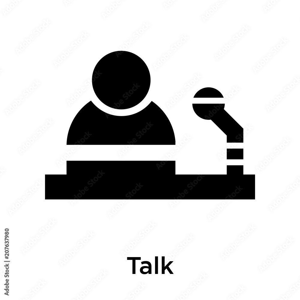 Talk icon vector sign and symbol isolated on white background, Talk logo concept Talk icon vector sign and symbol isolated on white background, Talk logo concept