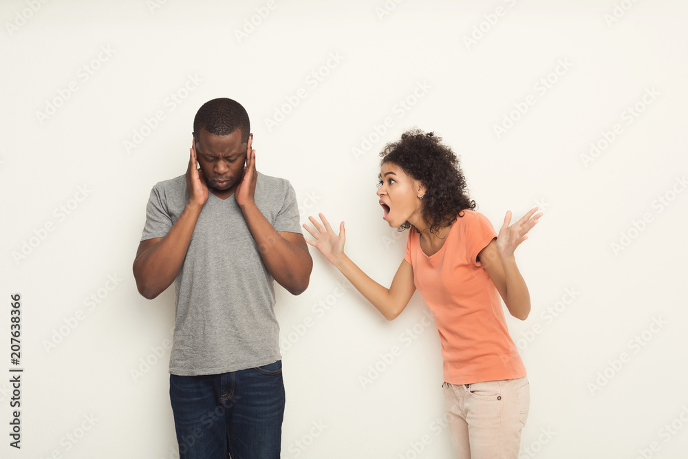Break up, angry couple shouting at each other Break up, angry couple shouting at each other