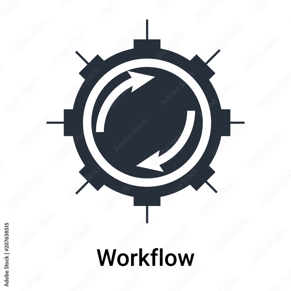 Workflow icon vector sign and symbol isolated on white background, Workflow logo concept