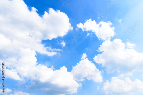 The nature of blue sky with cloud in the morning.