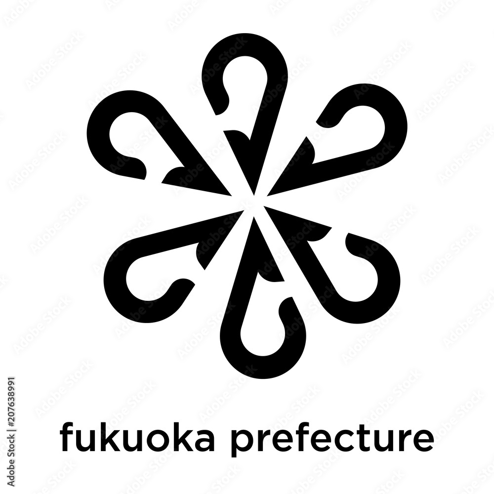 fukuoka prefecture icon vector sign and symbol isolated on white background, fukuoka prefecture logo concept fukuoka prefecture icon vector sign and symbol isolated on white background, fukuoka prefecture logo concept