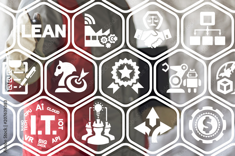 Lean Manufacturing Concept. Six sigma for improved industry 4.0. Stock ...
