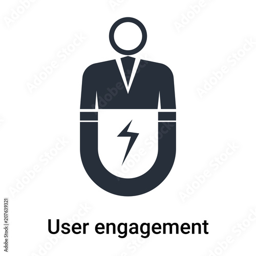 User engagement icon vector sign and symbol isolated on white background, User engagement logo concept