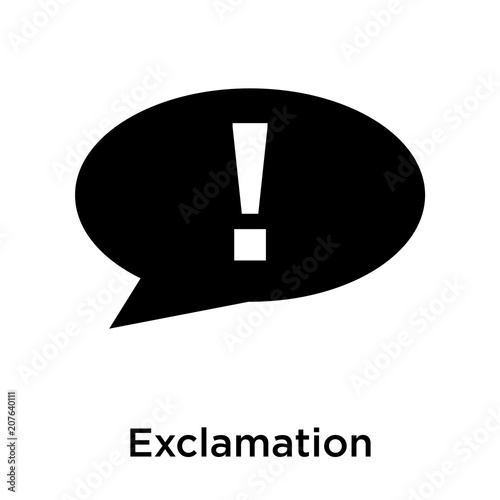 Exclamation icon vector sign and symbol isolated on white background, Exclamation logo concept