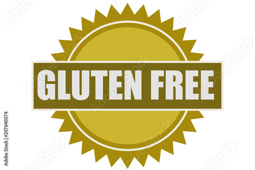 Sello de comida sin gluten. 