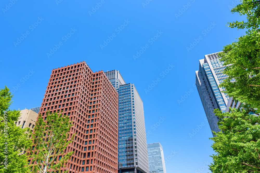 初夏の高層ビル群 High-rise building in Tokyo