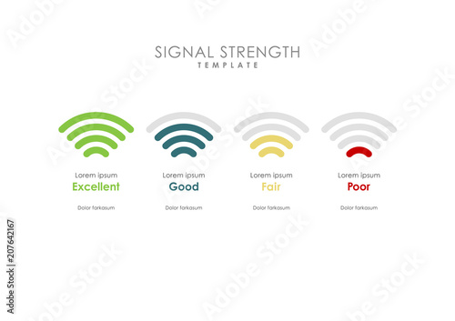 Signal strength measure illustration template.