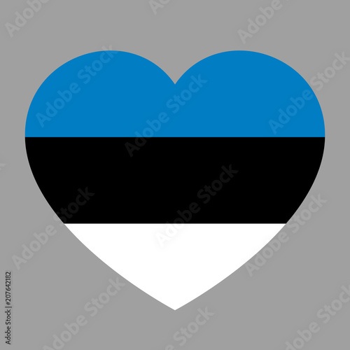 Free Download Icon heart symbol of love on the background national flag state Estonia. Vector illustration. - GFXLoad