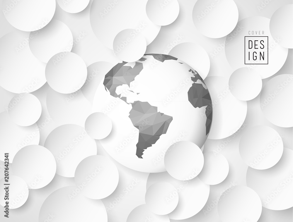 Abstract 3D circle background with low poly planet and place for your text. Abstract 3D circle background with low poly planet and place for your text.