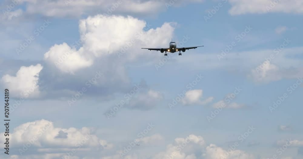 Two planes are landing. 4K 50FPS Two planes are landing. 4K 50FPS