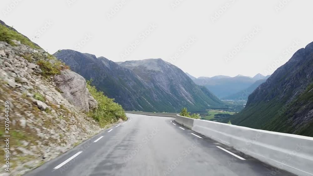 Time Lapse Driving Down Curvy Mountain Road 