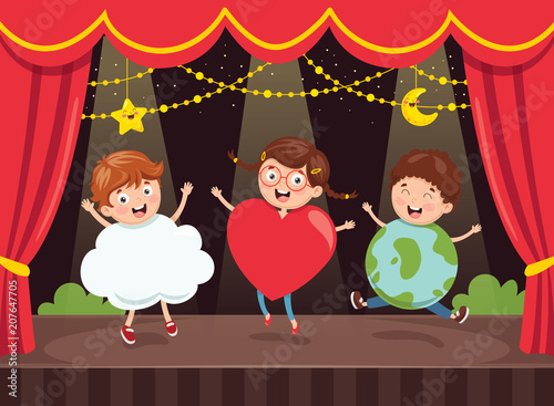 Vector Illustration Of Kids Art