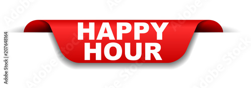 red banner happy hour