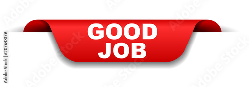red banner good job