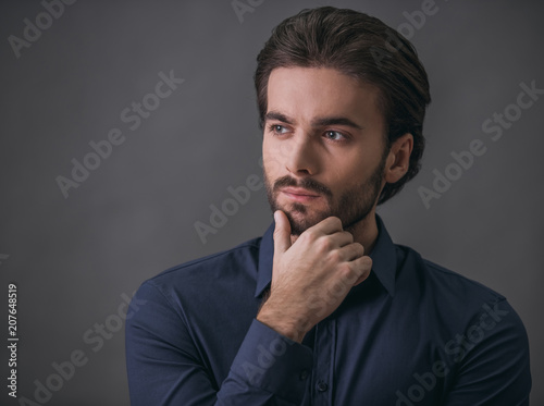 Handsome confident businessman